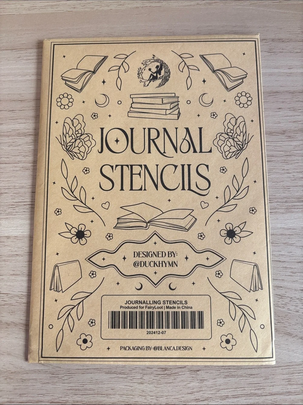 FairyLoot Dragon Dot Bullet Journal Hardcover Gold Foil & Stencils